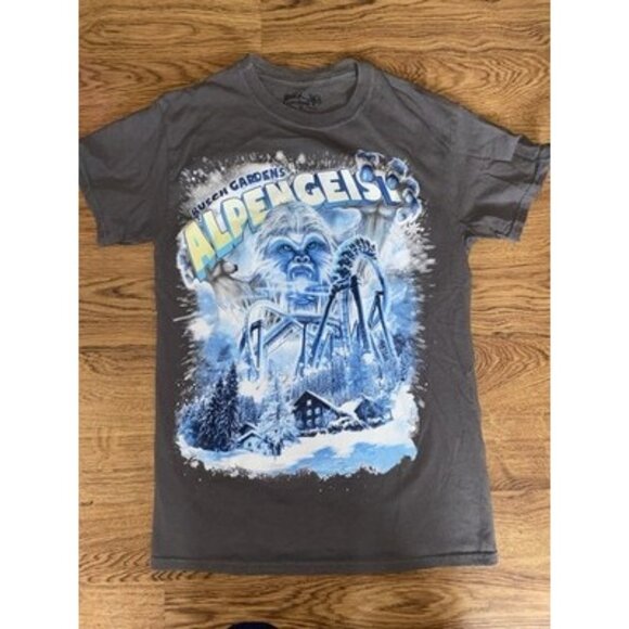 Busch Gardens Alpengeist Roller Coaster Graphic Shirt Adult Size Small - Picture 1 of 3